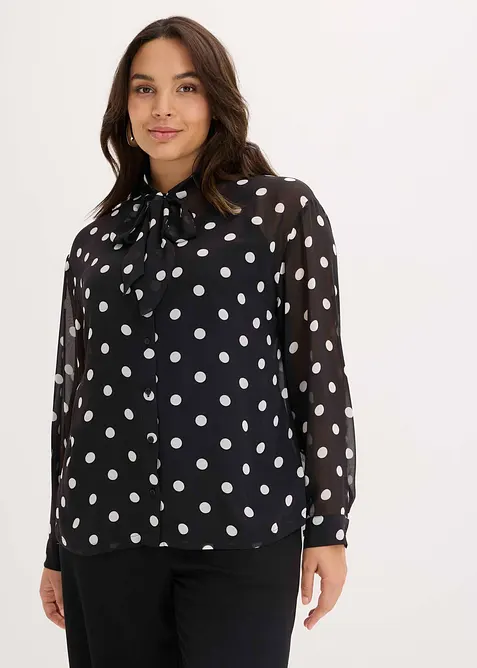 Blouse &agrave; lavalli&egrave;re, bonprix