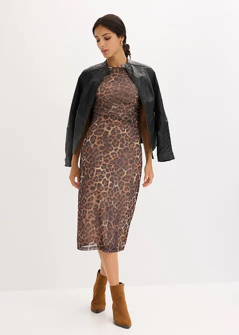 Midikleid aus softem Mesh, bonprix