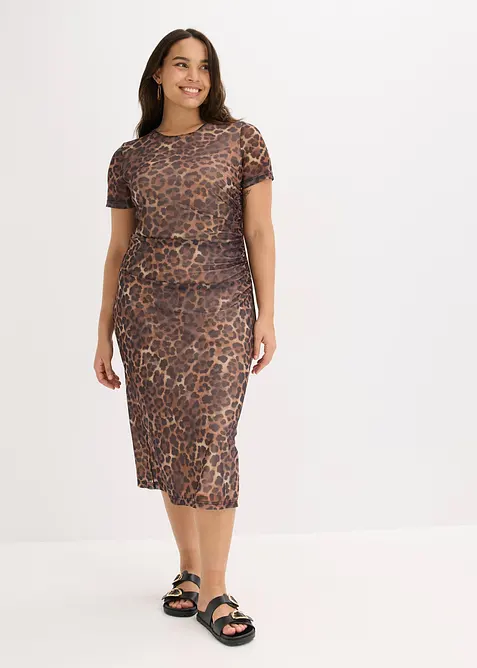 Midikleid aus softem Mesh, bonprix
