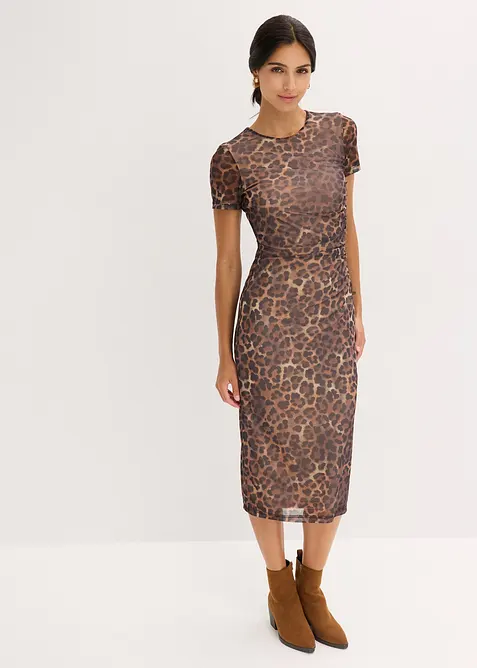 Midikleid aus softem Mesh, bonprix