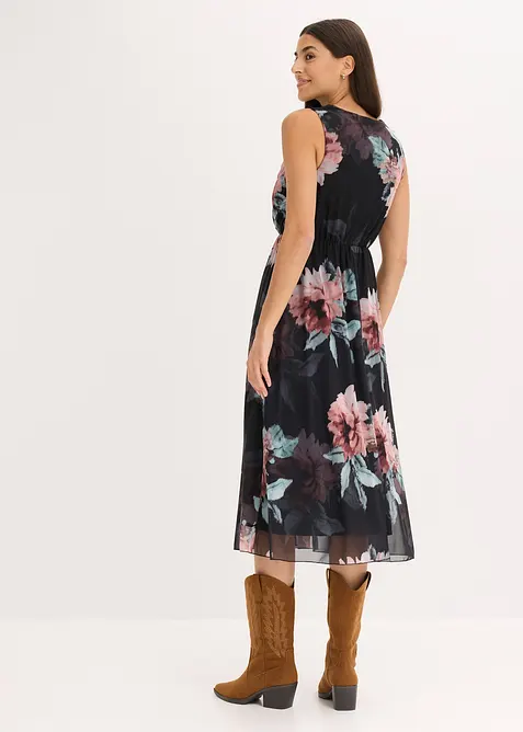 Midikleid aus softem Mesh, bonprix