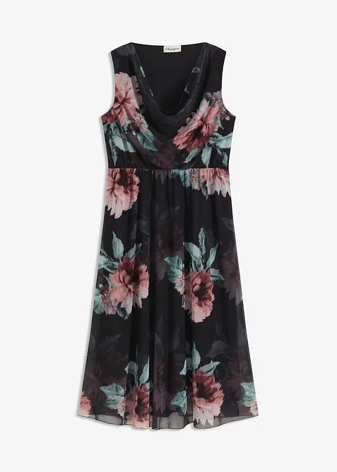 Midikleid aus softem Mesh, bonprix