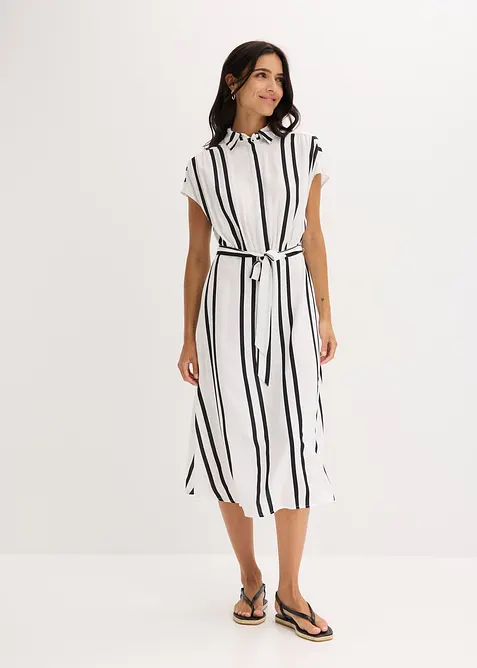 Blusenkleid aus flie&szlig;ender Viskose, bonprix