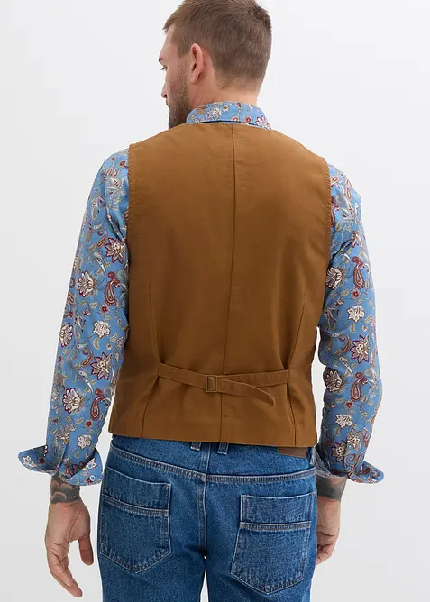 Gilet de costume en toile de coton, bonprix