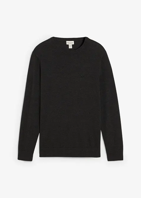 Feinstrickpullover mit reiner Baumwolle, bonprix