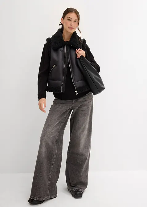 Gilet sans manches enduit, bonprix