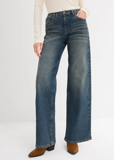 Wide-Leg-Jeans, High Waist, bonprix