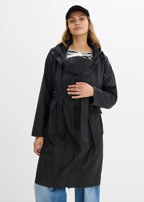 Manteau de grossesse 3 en 1 imperméable et coupe-vent avec fonction portage, deux empiècements, bonprix