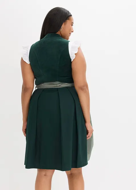 Dirndl avec corsage en velours et tablier en satin, bonprix