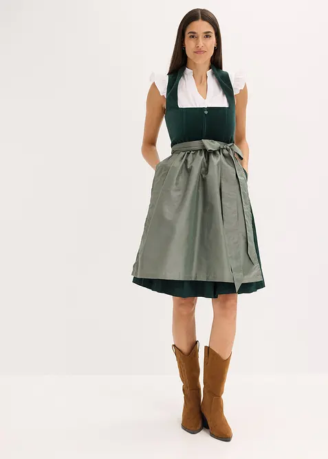 Chemisier de Dirndl à col montant et mancherons volantés, bonprix