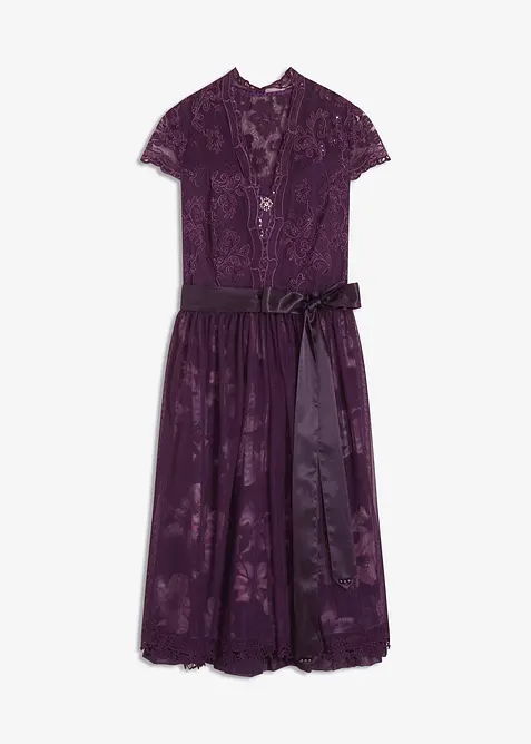 Dirndl avec broderie et jupe en velours (ens. 2 pces), bonprix