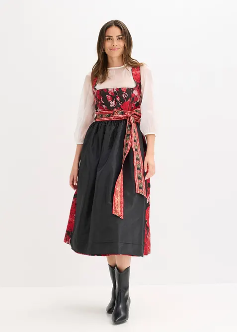 Dirndl avec tablier brodé (ens. 2 pces), bonprix