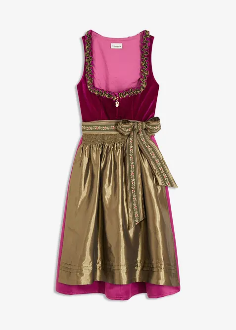 Dirndl avec velours, longueur midi (ens. 2 pces), bonprix