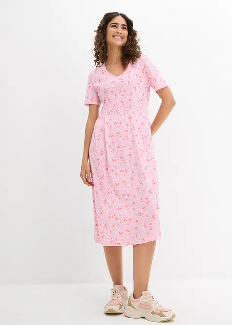 Robe midi en jersey coton, bonprix