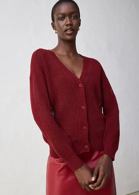 Gilet en maille ajourée, bonprix