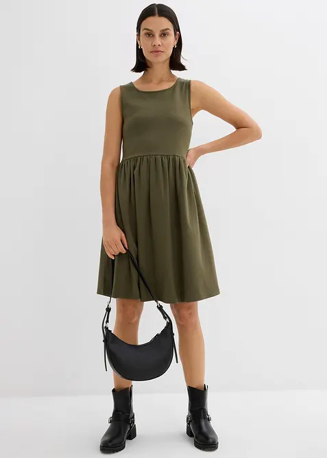 Shirtkleid mit Taschen aus reiner Baumwolle, bonprix