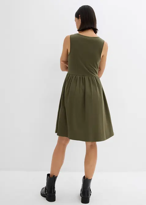 Shirtkleid mit Taschen aus reiner Baumwolle, bonprix