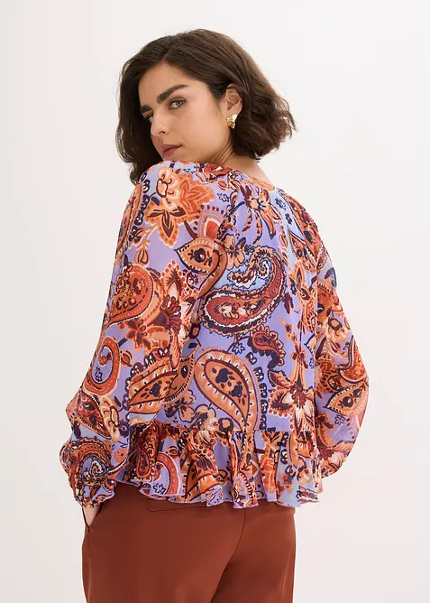 Chiffonbluse mit Volants, bonprix