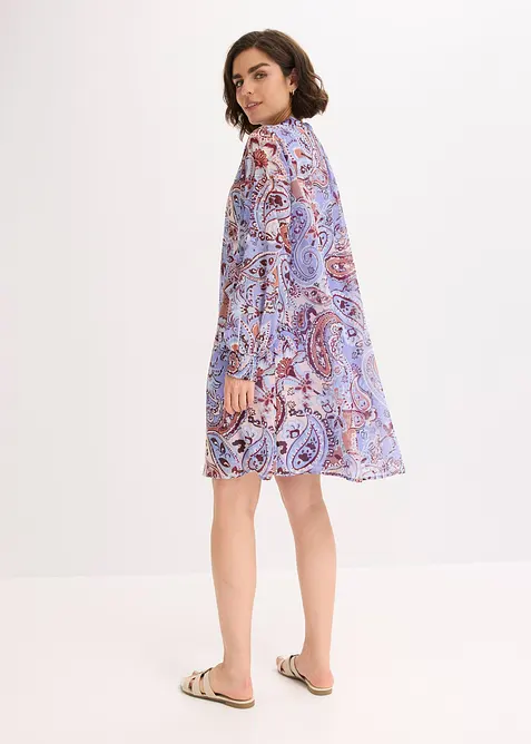 Robe-tunique en mousseline avec col lavallière, bonprix