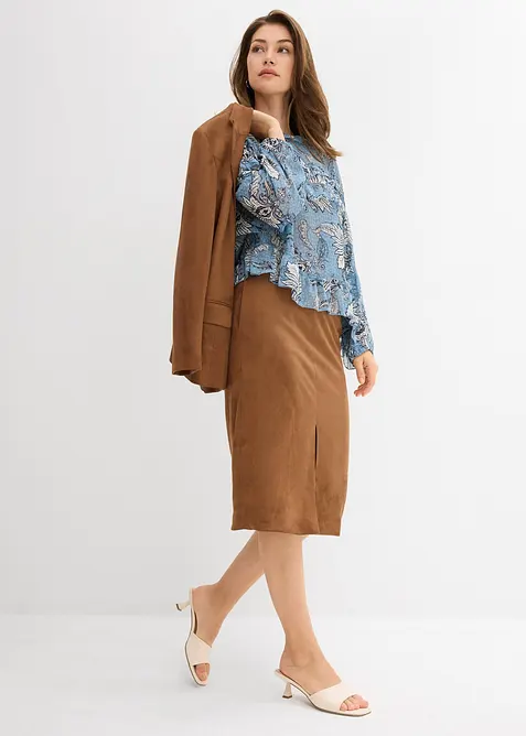 Blouse en mousseline à volants, bonprix