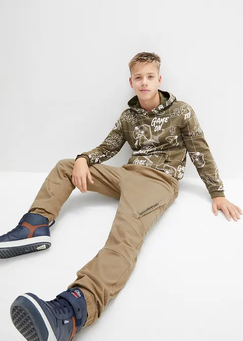 Pantalon thermique et ample à taille élastiquée et doublure en jersey, bonprix