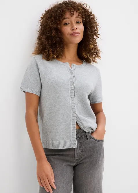 Gilet manches courtes en maille, bonprix