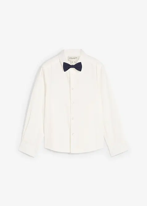 Langarmhemd und Fliege (2-tlg.Set), bonprix