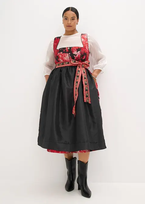 Dirndl mit bestickter Sch&uuml;rze (2-tlg. Set), bonprix