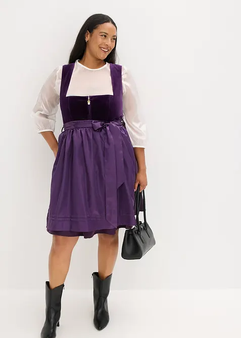 Dirndl avec velours en longueur midi (ens. 2 pces), bonprix