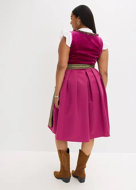 Dirndl avec velours, longueur midi (ens. 2 pces), bonprix
