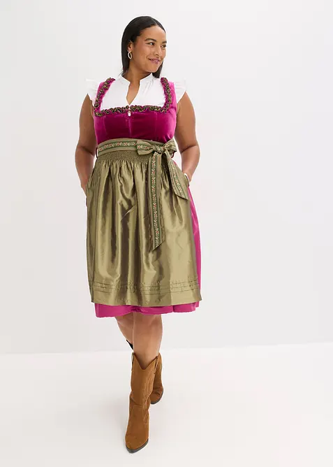 Dirndl avec velours, longueur midi (ens. 2 pces), bonprix