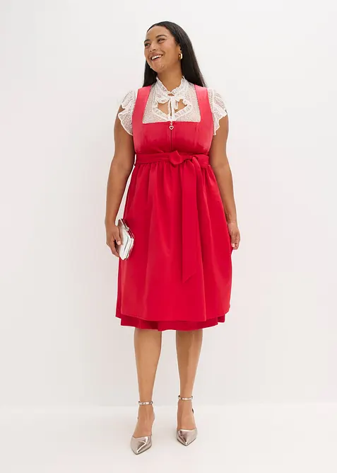 Dirndl avec velours, longueur midi (ens. 2 pces), bonprix