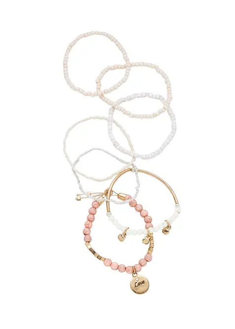 Lot de 6 bracelets, bonprix