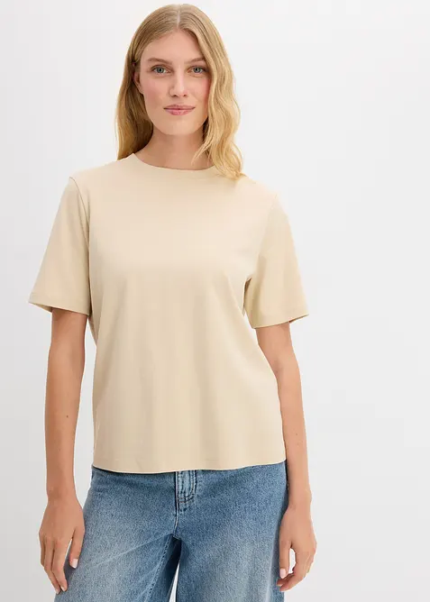 T-Shirt aus reiner schwerer Bio-Baumwolle, bonprix