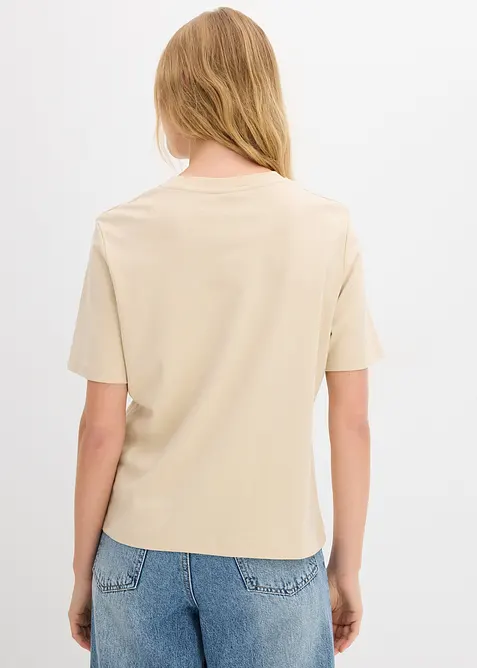 T-Shirt aus reiner schwerer Bio-Baumwolle, bonprix