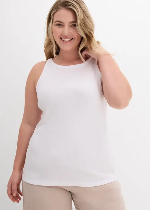 Lot de 2 tops c&ocirc;tel&eacute;s 100% coton, bonprix