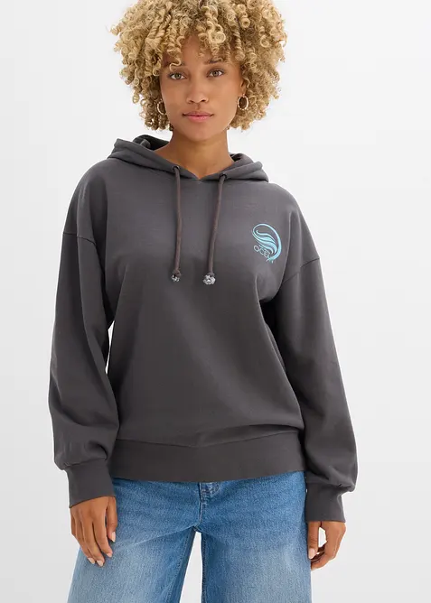 Sweat à capuche 100% coton, bonprix