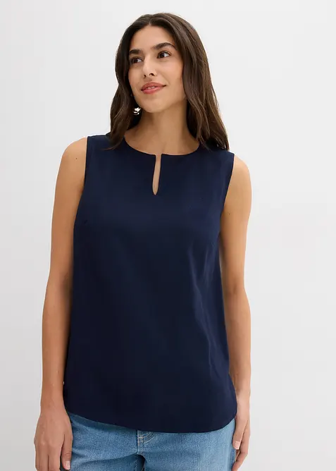 Blouse sans manches en viscose douce, bonprix