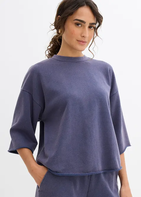 Oversize-Sweatshirt aus weichem Baumwoll-Mix, bonprix