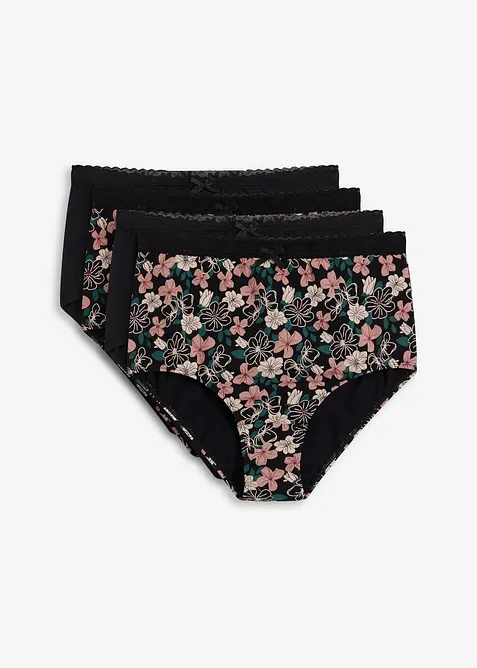 Highwaist Slip mit Bio-Baumwolle (4er Pack), bonprix