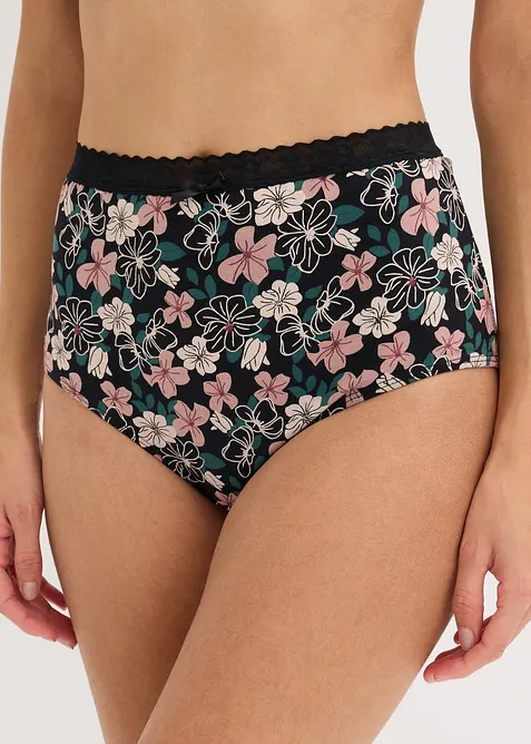 Highwaist Slip mit Bio-Baumwolle (4er Pack), bonprix