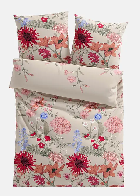Parure de lit &agrave; fleurs, bonprix