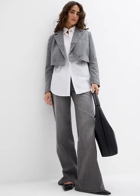 Blazer court avec col à revers, bonprix