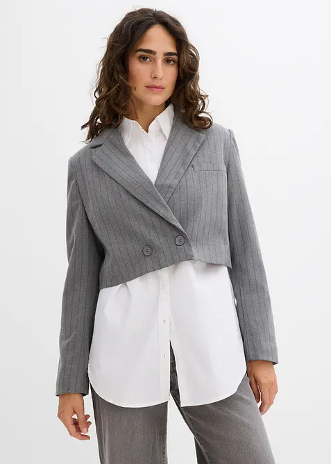 Blazer court avec col à revers, bonprix