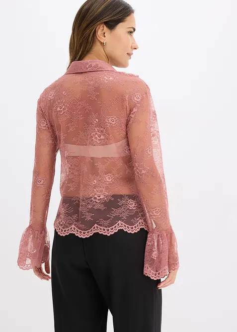 Blouse à dentelle tendance, bonprix