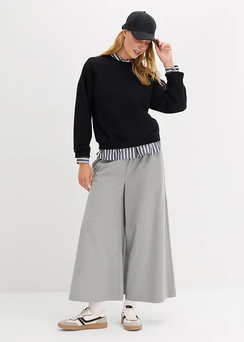 Kurzes Oversize-Sweatshirt aus reiner Bio-Baumwolle, bonprix