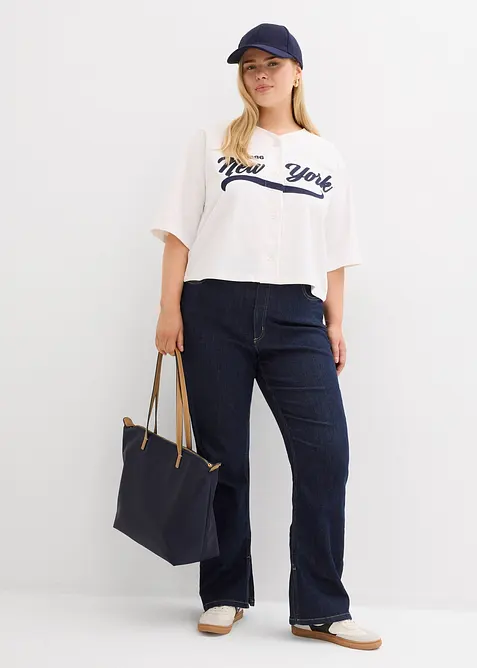 Sweat oversize doux en coton mélangé, bonprix