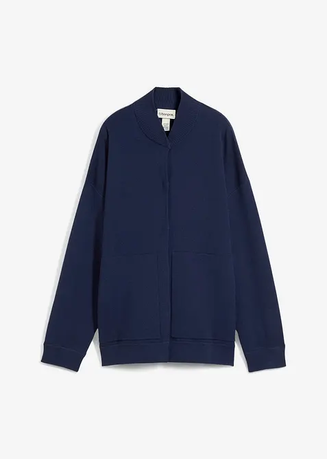 Oversize-Strickjacke mit Merinowolle, bonprix