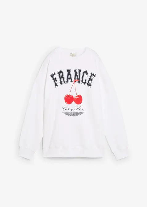 Sweat oversize 100% coton, bonprix