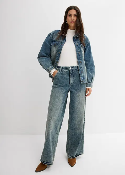 Geripptes Langarmshirt, bonprix